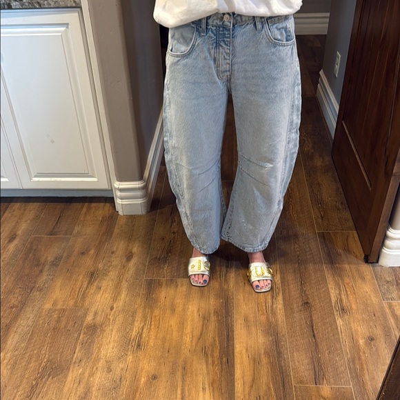 Free people Light Blue barrel Jeans - Picture 4 of 6